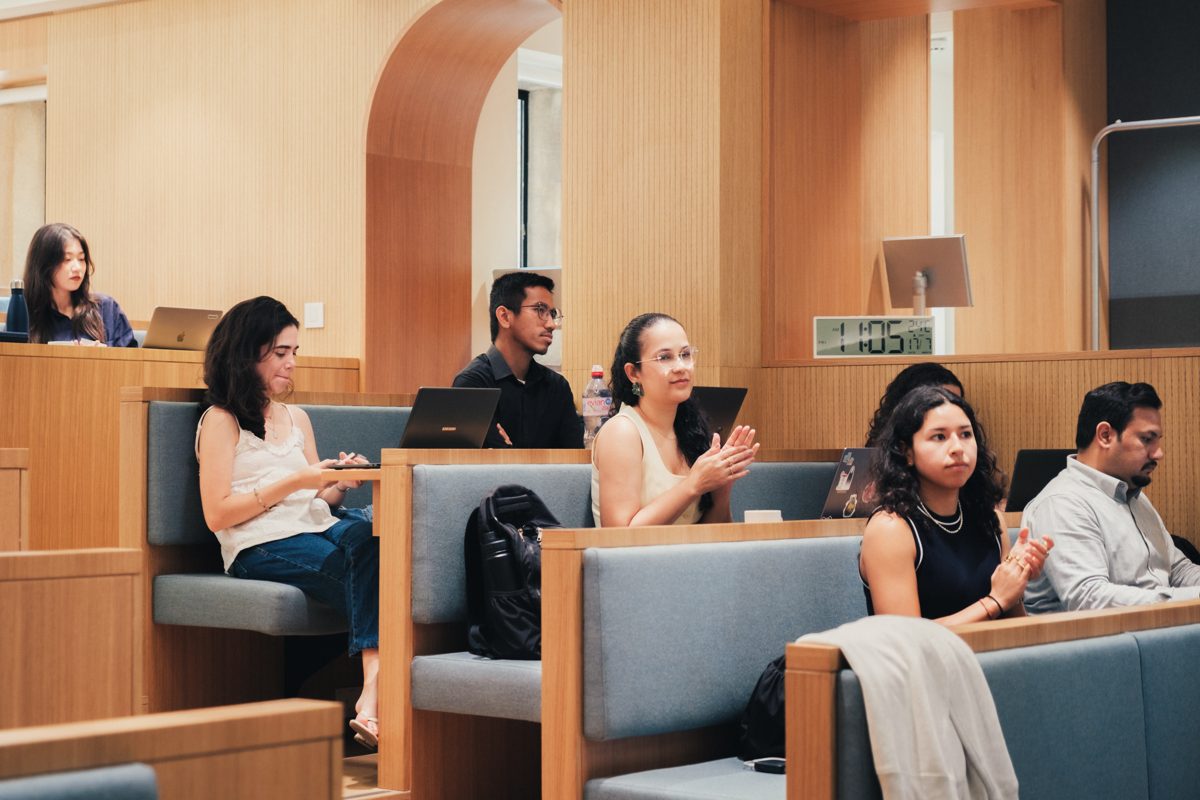 Participants in a lecture session at Nuffield College